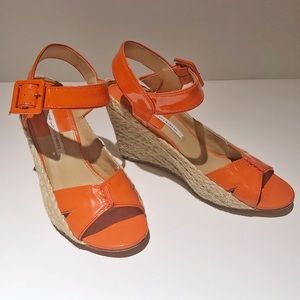 Diane Von Furstenberg Sudan Wedges Orange